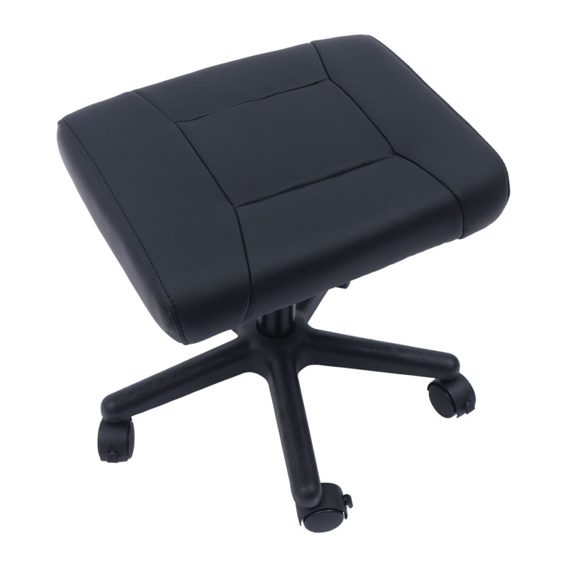 CNCEST Adjustable Footrest Office Foot Stool With Wheels Ergonomic Foot